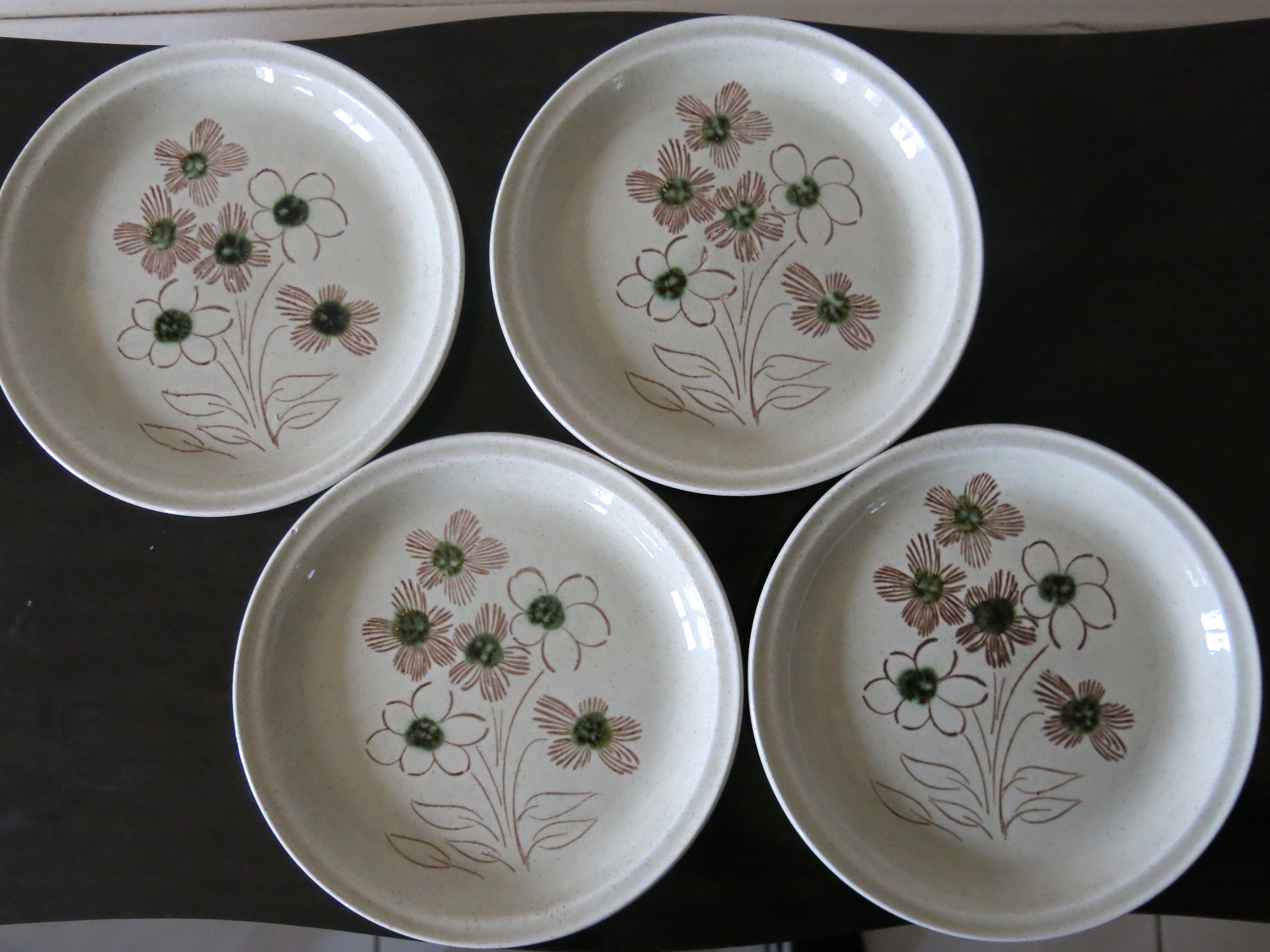 4 Assiettes à Dessert Sarreguemines Vintage