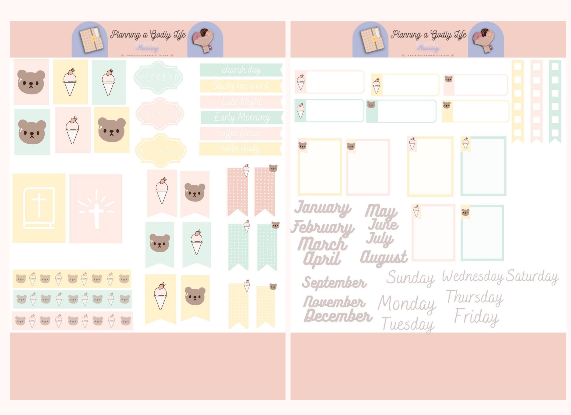 Digital Planner Stickers Digital Planner Stickers Digital Planner