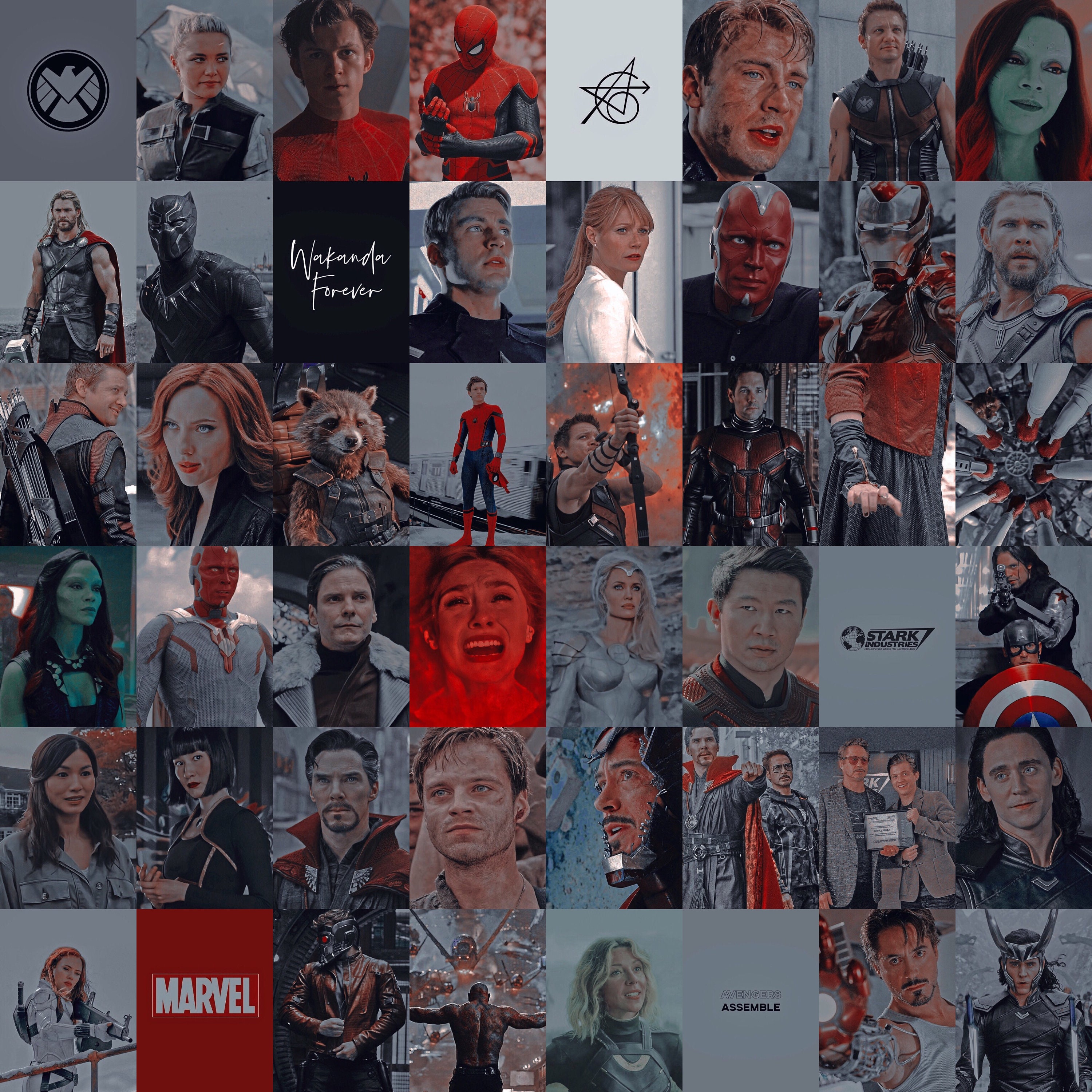 100pcs Marvel Aesthetic Collage Wall 4x6 DIGITAL Collage Kit Etsy