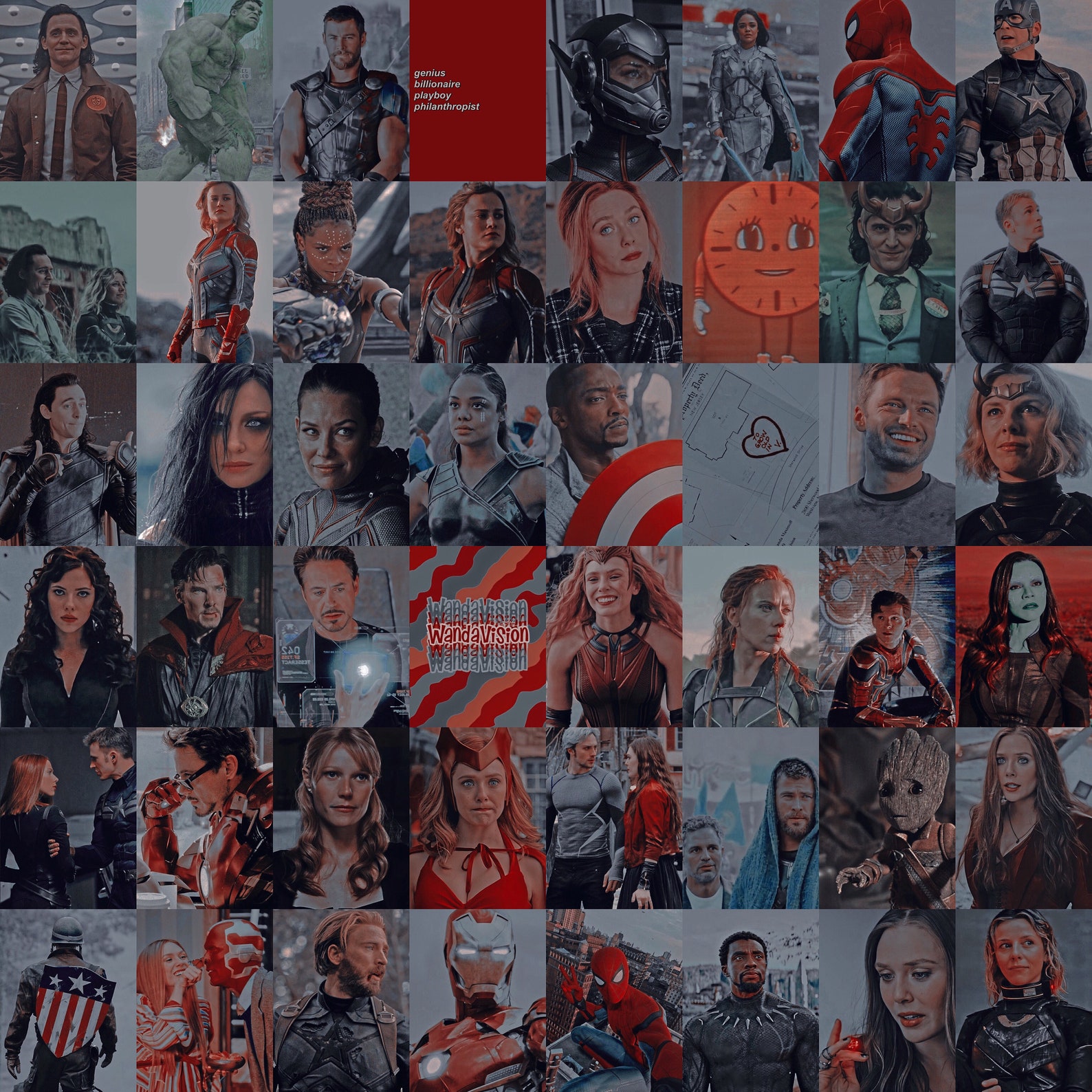 100pcs Marvel Aesthetic Collage Wall 4x6 DIGITAL Collage Kit Etsy