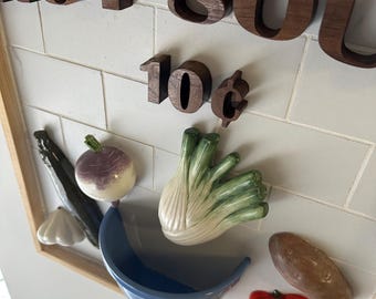 Vintage Ceramic Kitchen Wall Art: Retro Soup Decor