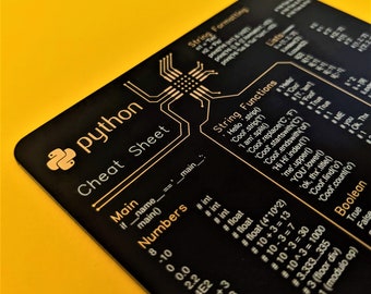 Python Cheat Sheet Coasters made from a high quality circuit board for software engineers, hackers and programmers