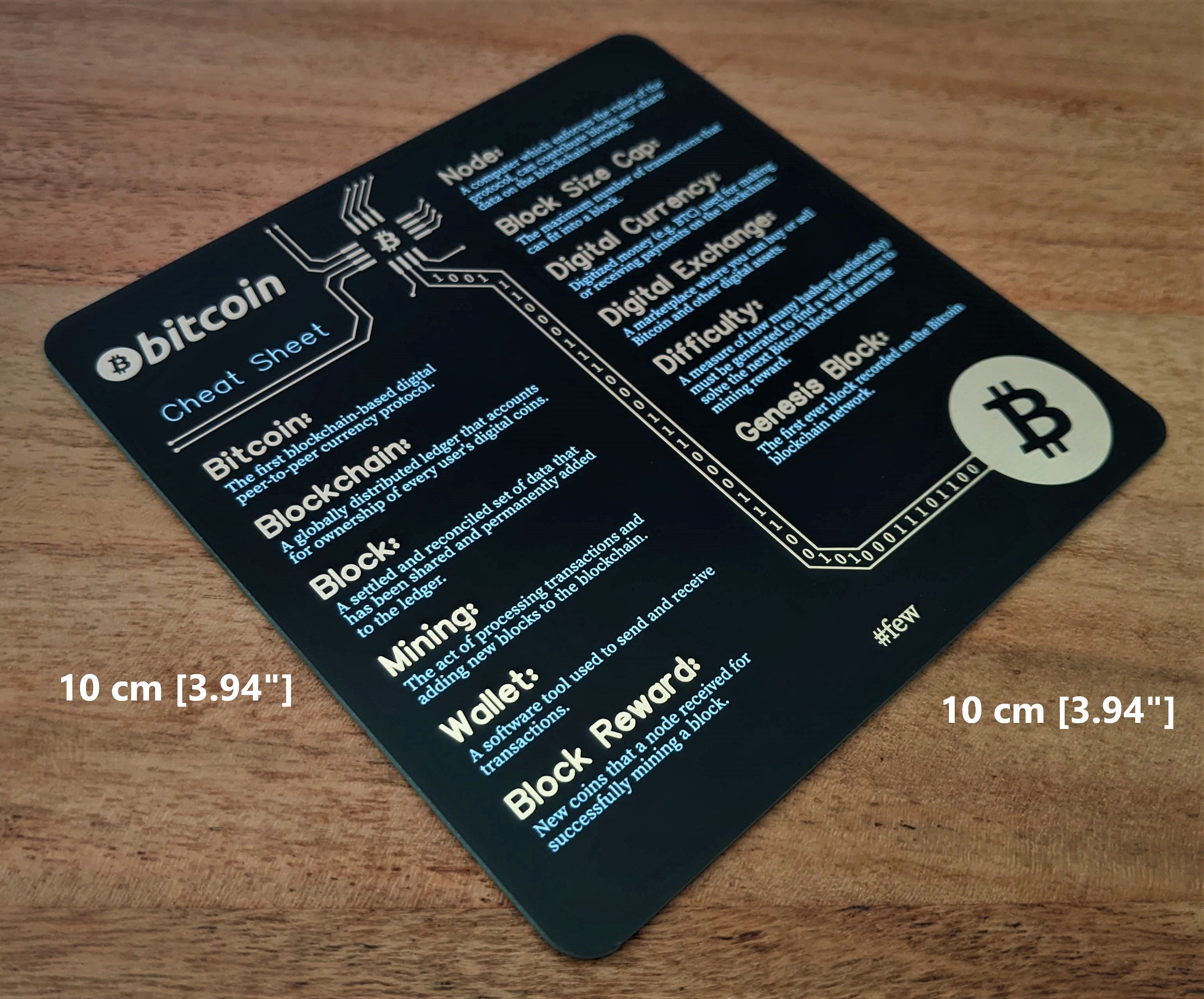 Bitcoin Cheat Sheet Coasters Made From a High Quality Circuit Board for  Cryptocurrency Lovers - Etsy