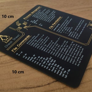 Linux Cheat Sheet Coaster PCB – Computer Science Gift for Programmers ...