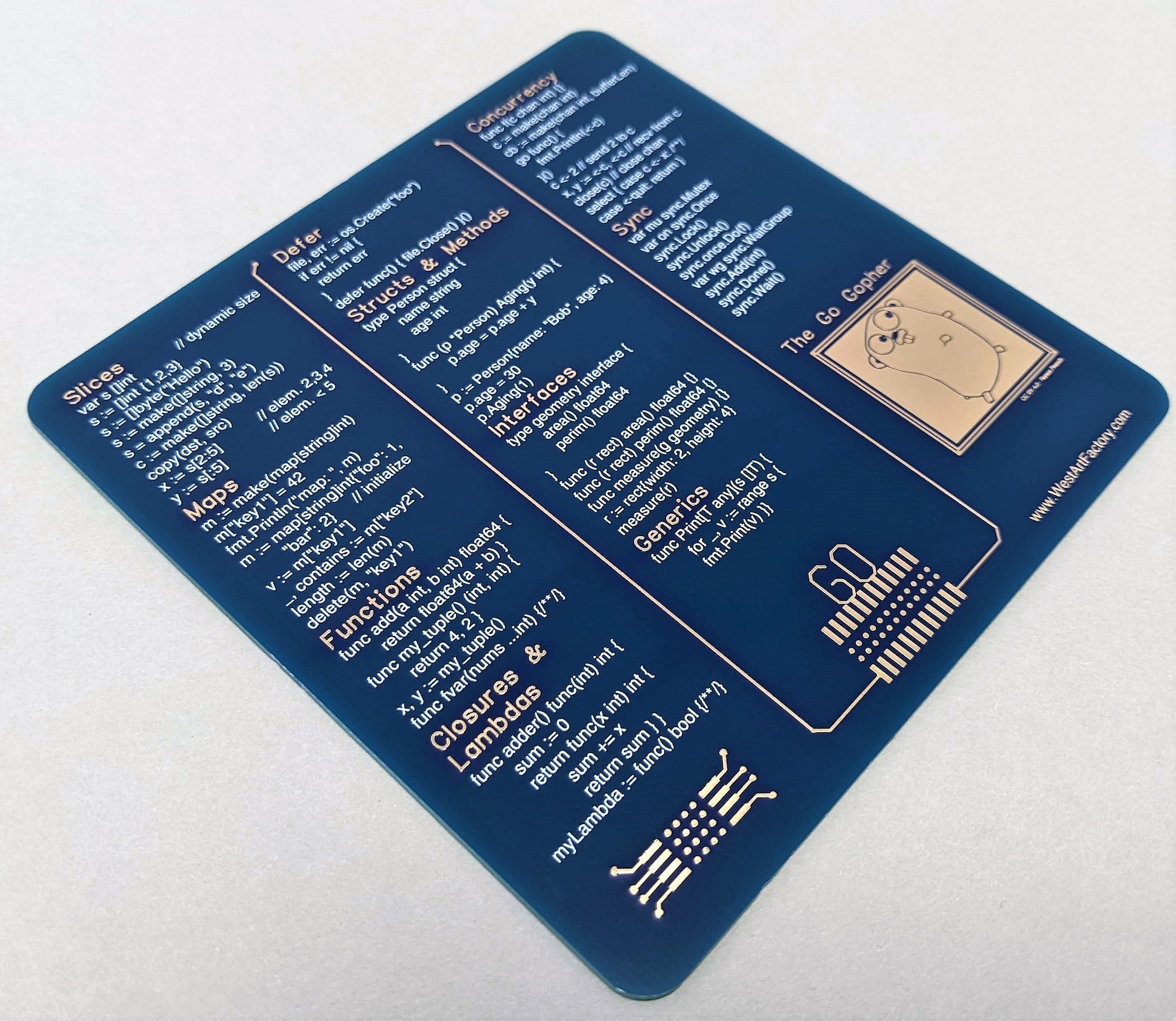 Go Cheat Sheet Coasters Made From a High-quality Circuit Board for ...