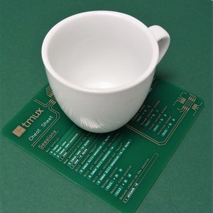 Tmux cheat sheet coaster made from a high-quality circuit board for software engineers, hackers and programmers image 10