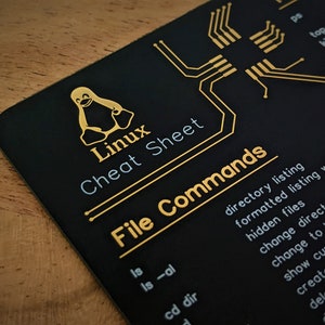 Linux Cheat Sheet Untersetzer aus einer hochwertigen Platine für Software Ingenieure, Hacker und Programmierer Bild 3