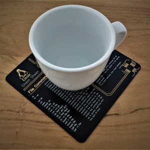 Linux Cheat Sheet Coaster PCB – Computer Science Gift for Programmers ...