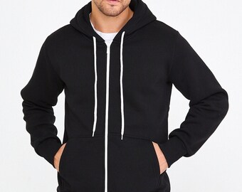 black sweater with white strings