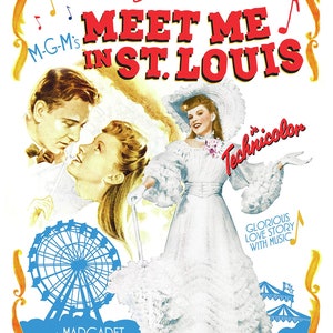 Reproduction Judy Garland "Meet Me In St. Lewis", Poster, Home Wall Art, Various Sizes Available
