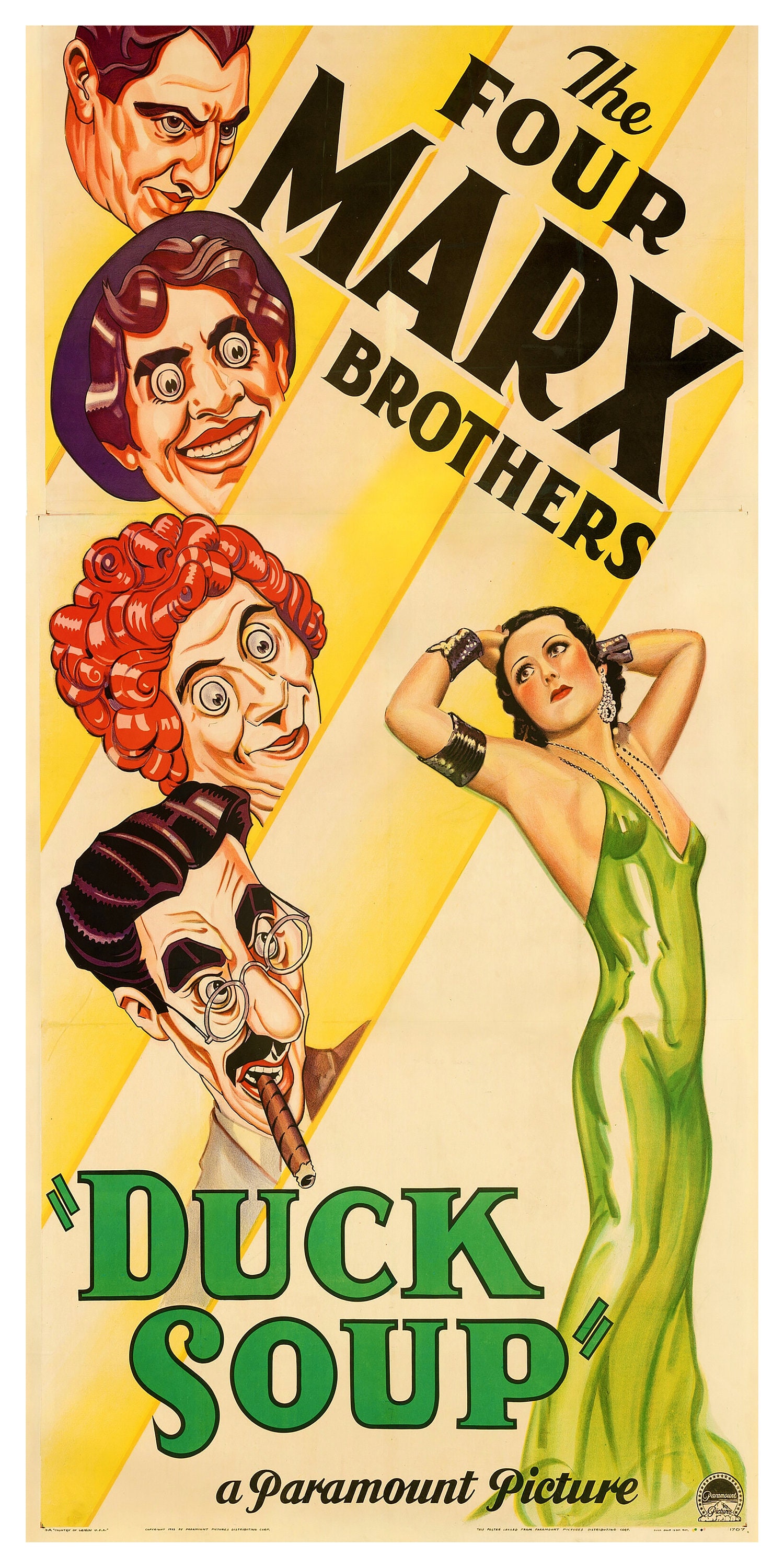 Duck Soup Marx Brothers Movie Poster Fridge Magnet 6x8 Large