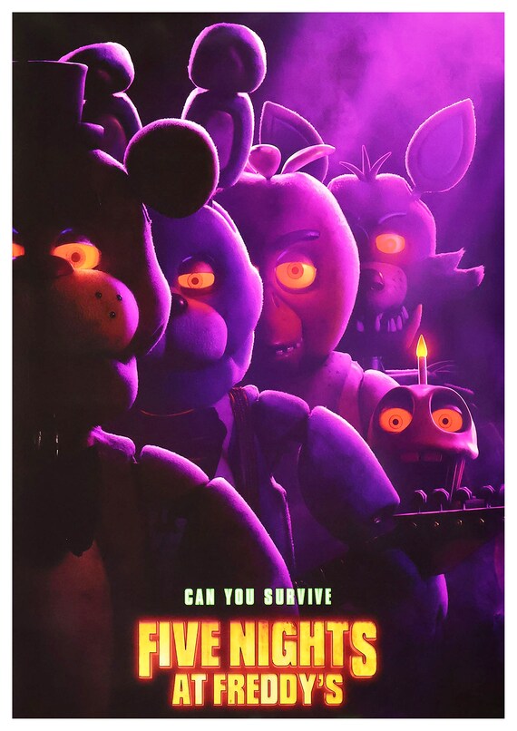 Reproduction Movie Poster five Nights at Freddy's, Home Wall Art, Various  Sizes Available - Etsy