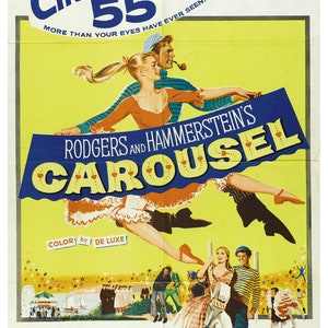 Reproduction Vintage Musical "Carousel", Poster, Home Wall Art, Various Sizes Available