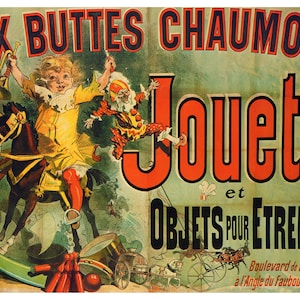Reproduction Vintage French "Jouets" (as seen on 'Friends'), Poster, Home Wall Art, Various Sizes Available