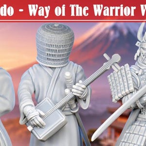Way Of The Warrior Core Set 1 | Samurai | Humanoid | Medium | D&D | Pathfinder | TTRPG | 32mm | Miniature | YourNeighborKnight