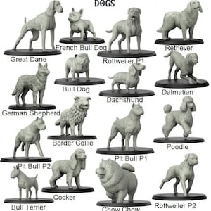 Hunde | Eckzähne | Biest | Mittel | Große | Riesige | D&D | Pfadfinder |  28mm | 32mm | 3DIPSTUDIOS