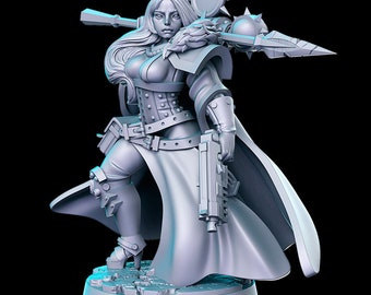 Nun Squad-miniatuur | 32 mm schaal, D&D, TTRPG, Pathfinder
