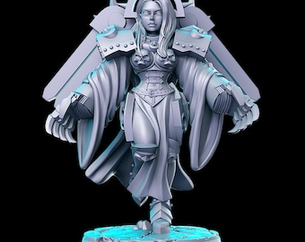 Nun Squad-miniatuur | 32 mm harsmodel, D&D, TTRPG