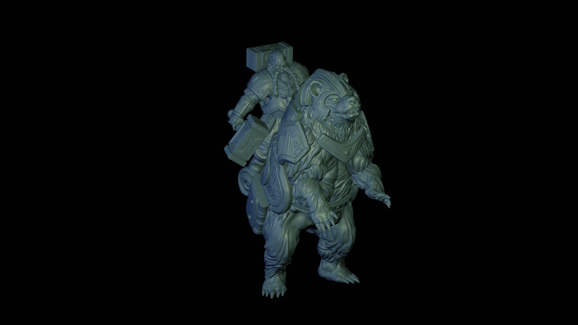 Dwarven Bear Rider | Bear | Humanoid | Beast | Medium | Large | D&D ...