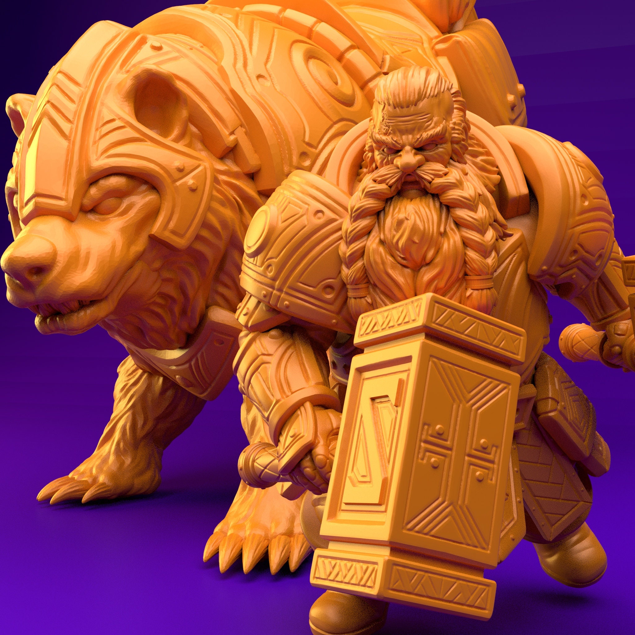 Dwarven Bear Rider | Bear | Humanoid | Beast | Medium | Large | D&D ...