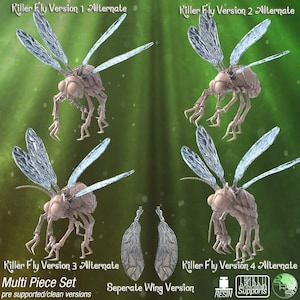 Killer Flies | Assassin Bug | 50mm Forrest Bases | Beast | Large | D&D | Pathfinder | TTRPG | 28mm | 32mm | Miniature | Sync Ratio Systems