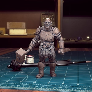 Goliath Fighter | Giant-Kin | Half-Giant | Male/Female | Humanoid | Medium | D&D | Pathfinder |  28mm | 32mm | TytanTrollMiniatures