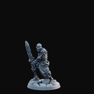 Skeleton | Undead | Medium | D&D | Pathfinder | TTRPG | 28mm | 32mm | Miniature | Arbiter Miniatures