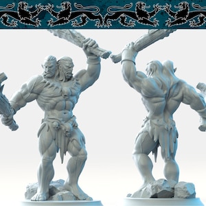 Ettin | Two-Headed Giant | Giant | Large | D&D | Pathfinder | TTRPG | 32mm | 28mm | Brayan Nafarrate