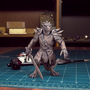 Dragonborn Fighter | Dragonkin | Half-Dragon | Male/Female | Humanoid | Medium | D&D | Pathfinder |  28mm | 32mm | TytanTrollMiniatures