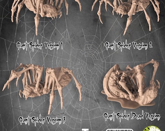 Giant Spider | Beast | Large | D&D | Pathfinder | TTRPG | 28mm | 32mm | Miniature | Sync Ratio Systems