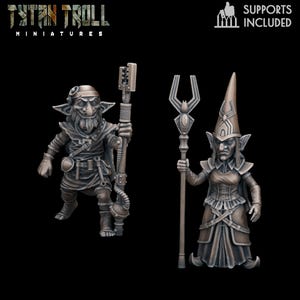Goblin Mage | Goblin | Mage | Male/Female | Humanoid | Small | D&D | Pathfinder |  28mm | 32mm | TytanTrollMiniatures