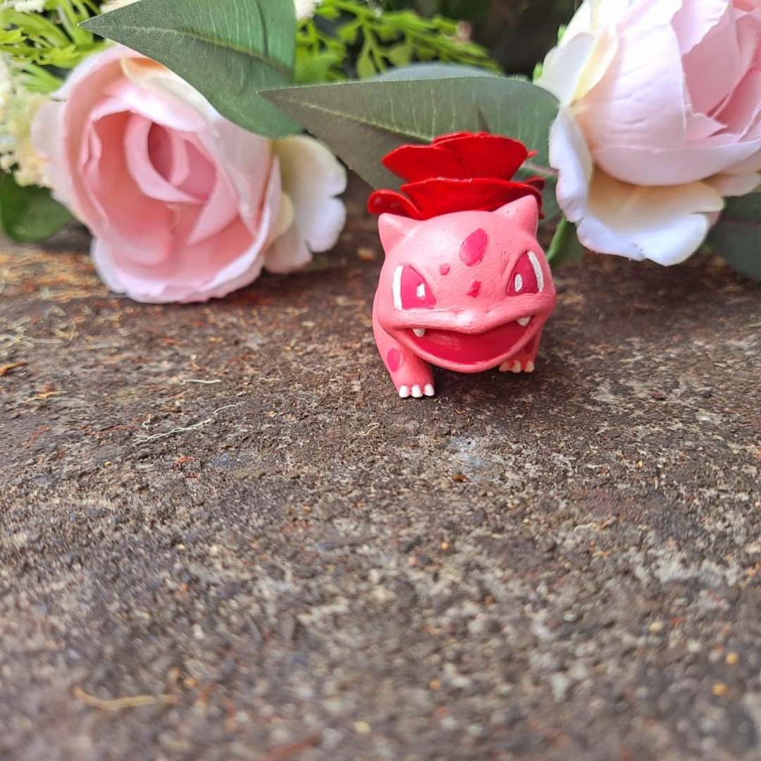 Bulbasaur Rose Bulbasaur Pokemon Ornament Valentines Day Hand Painted