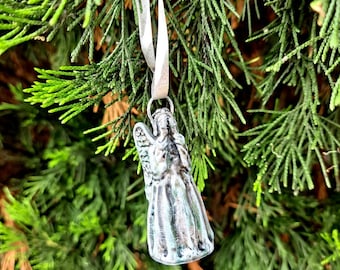 Huilen | Engel | Engelenstandbeeld | Ornament | Kerstmis | Handbeschilderd