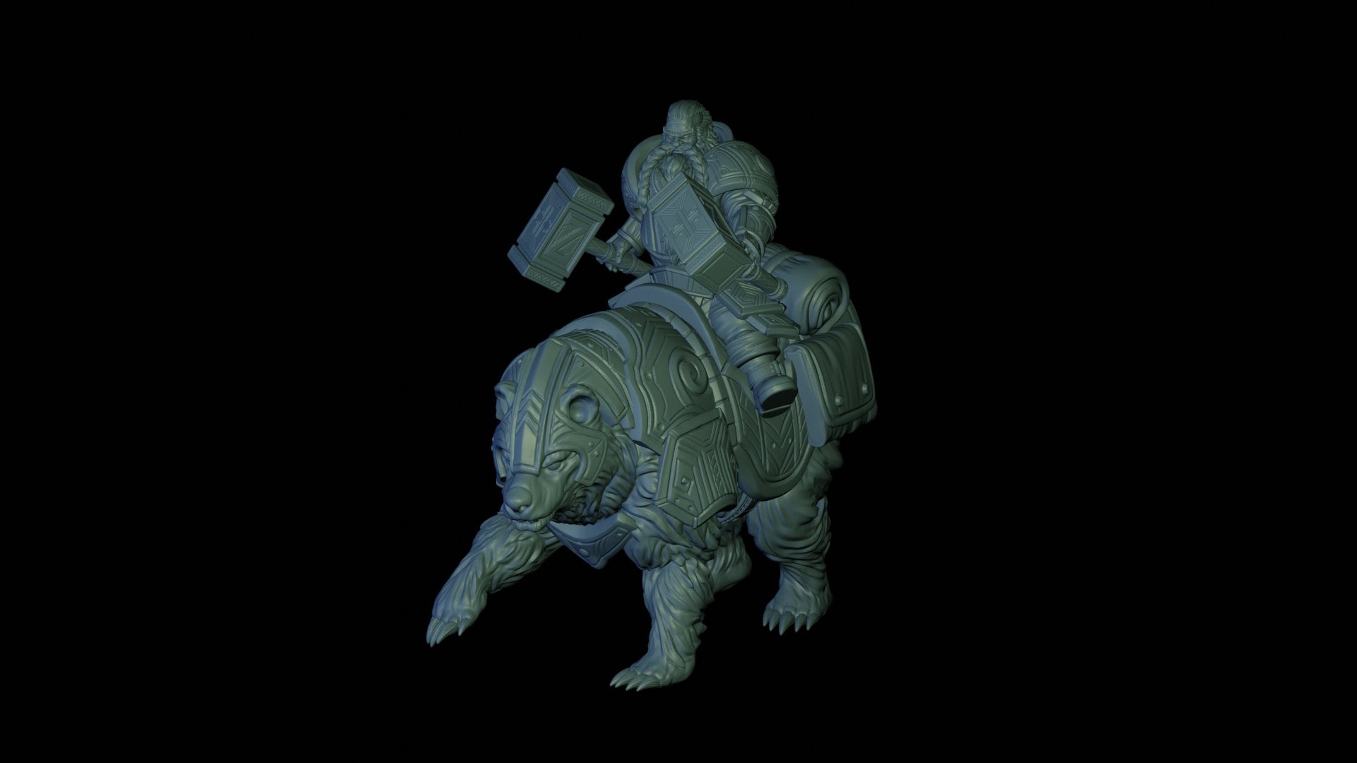 Dwarven Bear Rider | Bear | Humanoid | Beast | Medium | Large | D&D ...