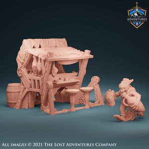 Kobold Food Cart | Terrain | 28mm Scale | 32mm Scale | D&D | Pathfinder | TTRPG | The Lost Adventures Company
