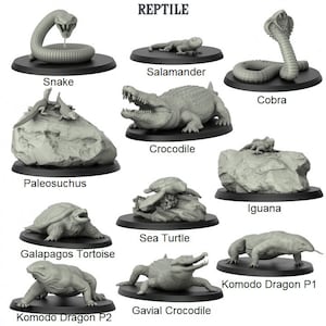 Reptiles | Beast | Medium | Large | Huge | D&D | Pathfinder |  28mm | 32mm | 3DIPSTUDIOS