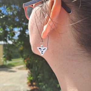 D4 Dice Earrings | D&D | Pathfinder | TTRPG | Cute | Nerdy | Spooky | Unique