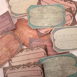 Etiquetas adesivas com aparência vintage - Etiquetas em branco - Etiquetas para presentes - Etiquetas para presentes - Etiquetas fofas com mensagens - Frete grátis