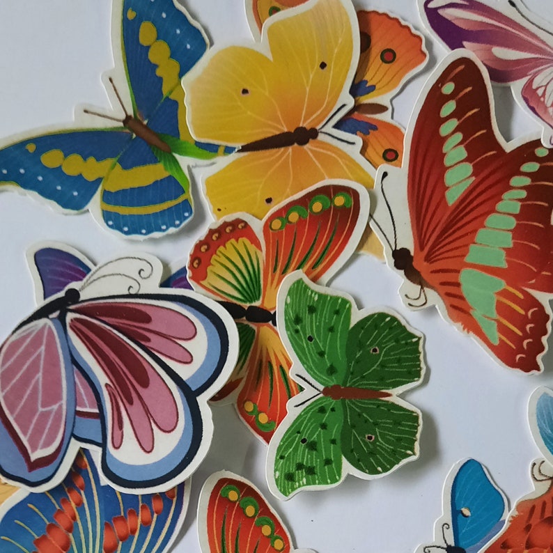 Small Butterfly Stickers Cute Colorful Assorted Colors Etsy