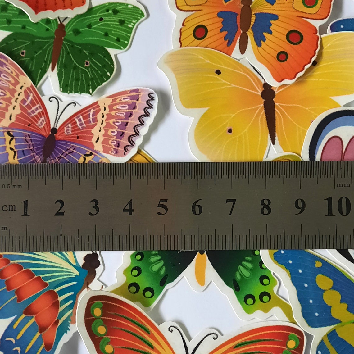 Large Butterfly Stickers Cute Colorful Assorted Colors Etsy