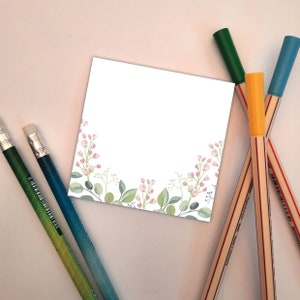 Gekleurde bloemen Kladblok | Memo | Notitieblok | Vierkant | Gratis verzending