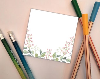 Gekleurde bloemen Kladblok | Memo | Notitieblok | Vierkant | Gratis verzending