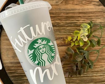 Starbucks Bride Tumbler, Starbucks Cold Cup, Starbucks Tumbler, Future Mrs. Cup, Bride Cup