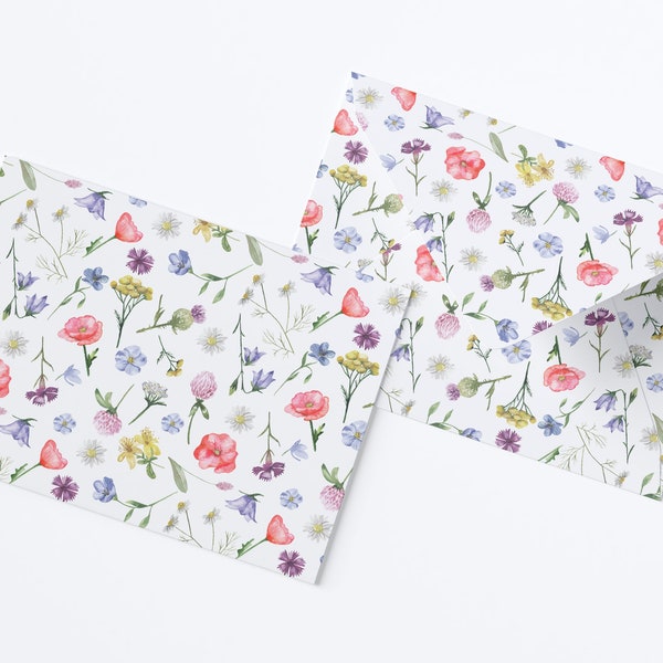 Handmade Wildflower Envelope, Botanical Envelopes, Floral Journaling Supplies, Mini Envelopes