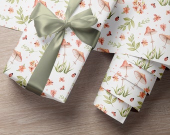 Papel de regalo 'Fairy Toadstool', Rollo de papel de regalo, Papel de regalo del bosque