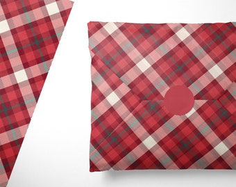 Papier Cadeau Tartan Rouge, Emballage cadeau recyclable aux couleurs festives