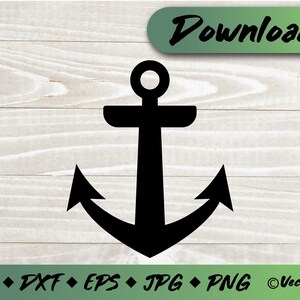 anchor svg | nautical svg | commercial use anchor cut file clip art | anchor silhouette vector | png jpg eps dxf