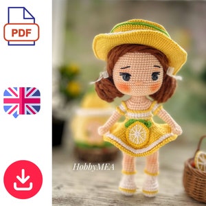 Lilu Doll Pattern, Lilu Doll, Amigurumi Doll Pattern, PDF in English