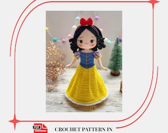 白雪姫と七人の小人の編み図：あみぐるみ人形（PDFパターン） - Etsy 日本