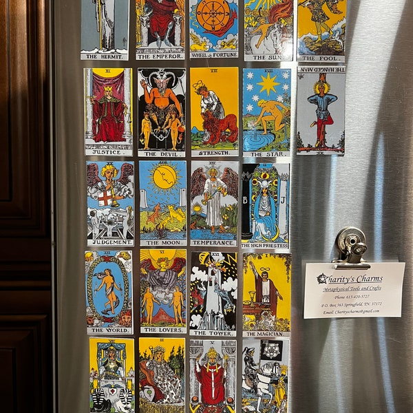 Tarot Card Magnets, Major Arcana, Refrigerator Magnets , Divination Decoration, Unique Tarot Card Decor